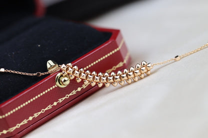 [Am jewelry]CLASH PINK GOLD NECKLACE
