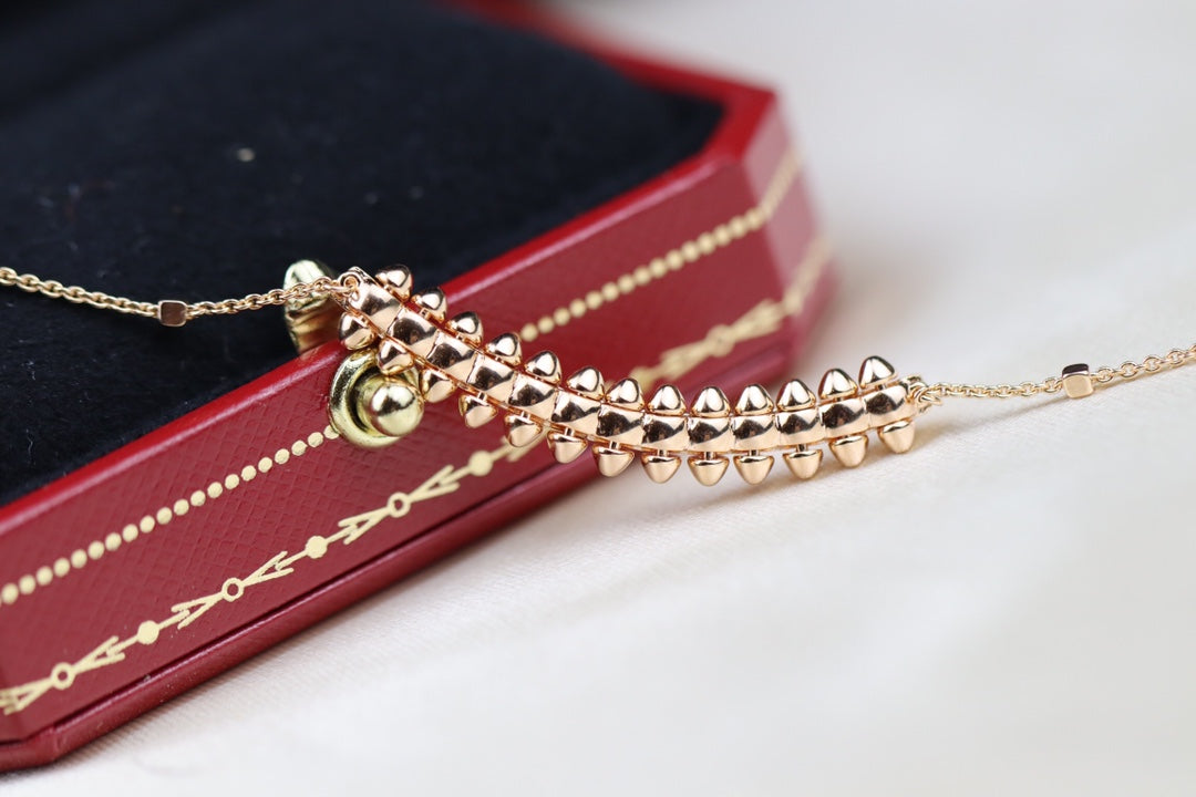 [Am jewelry]CLASH PINK GOLD NECKLACE