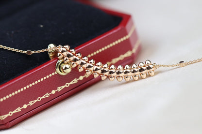 [Am jewelry]CLASH PINK GOLD NECKLACE