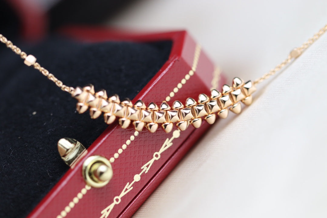 [Am jewelry]CLASH PINK GOLD NECKLACE