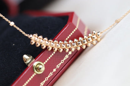 [Am jewelry]CLASH PINK GOLD NECKLACE