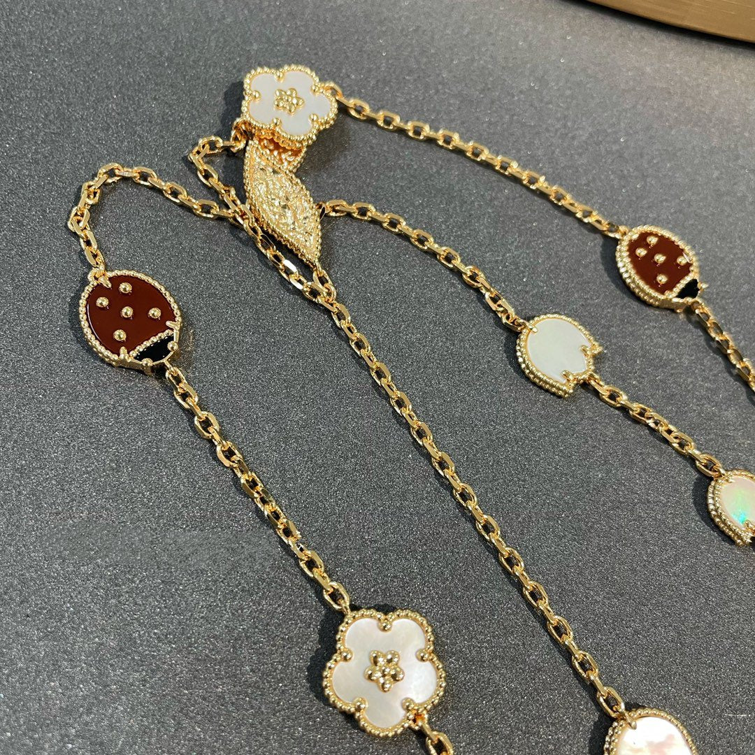 [Am jewelry]LUCKY SPRING 15 MOTIFS GOLD NECKLACE