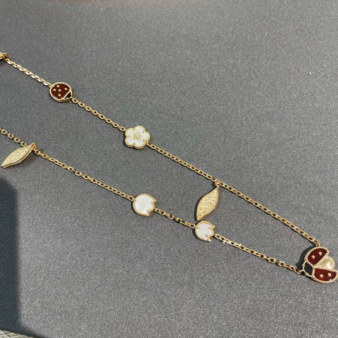 [Am jewelry]LUCKY SPRING 15 MOTIFS GOLD NECKLACE