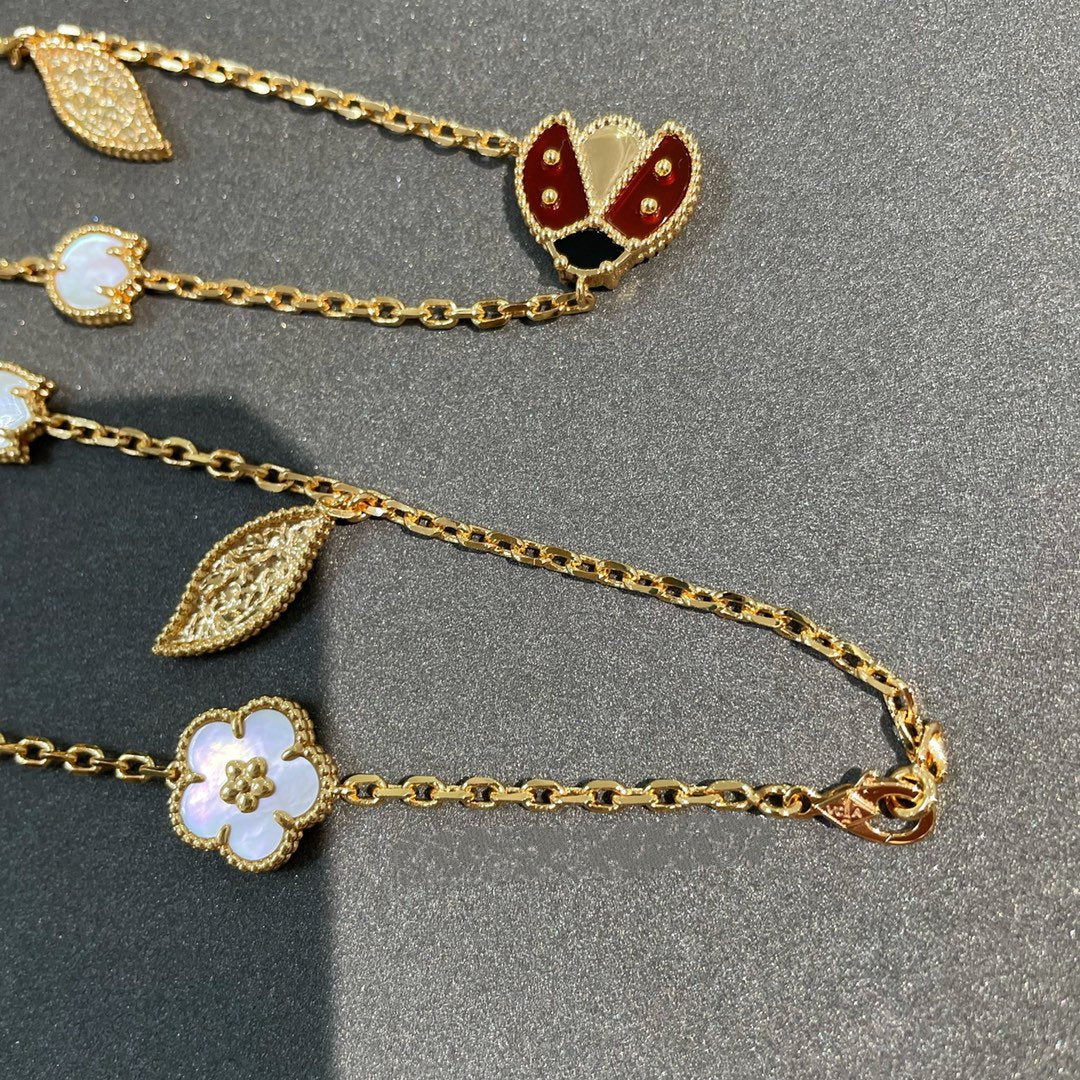 [Am jewelry]LUCKY SPRING 15 MOTIFS GOLD NECKLACE