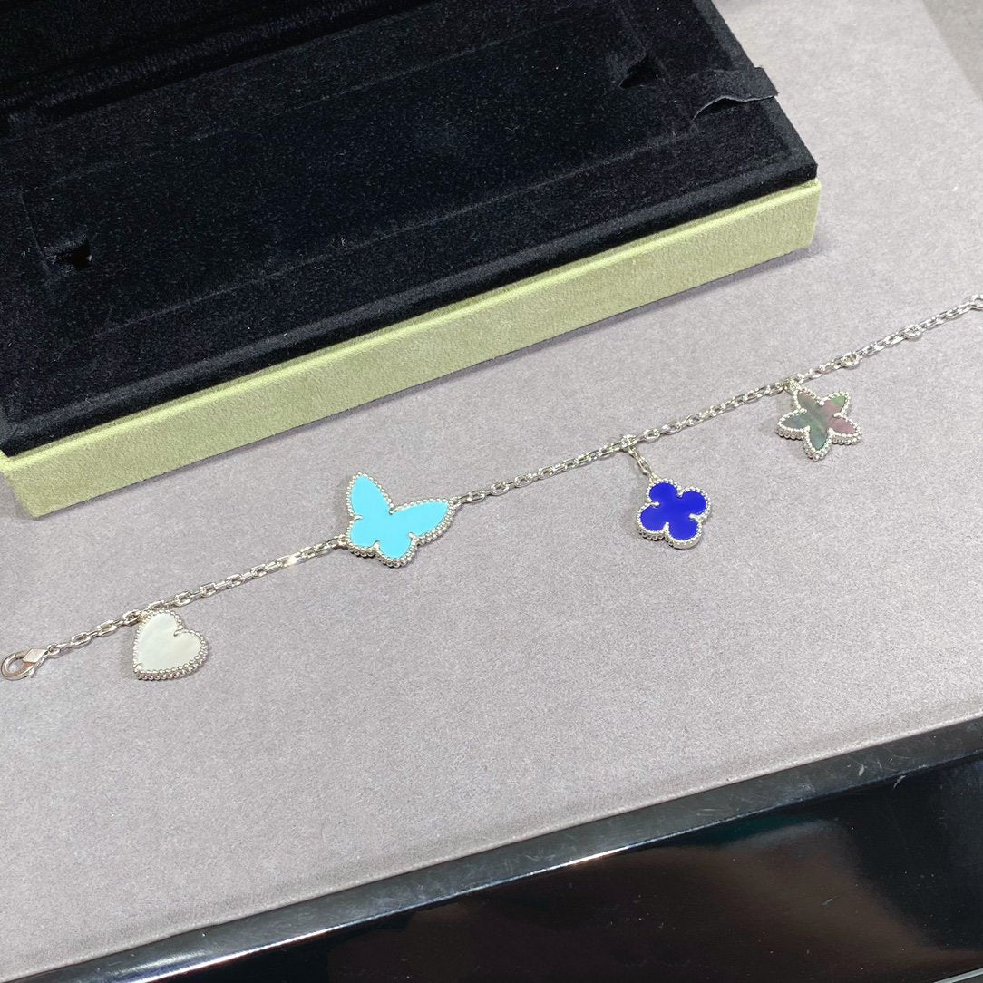 [Am jewelry]LUCKY SPRING SILVER BRACELET 4 MOTIF
