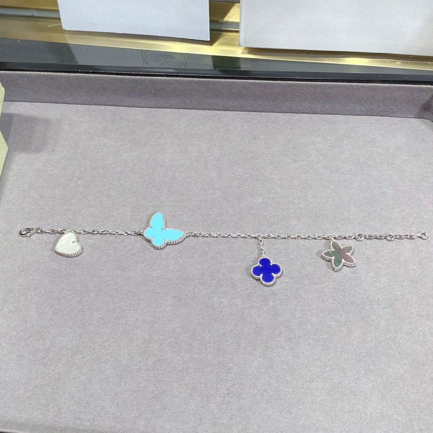 [Am jewelry]LUCKY SPRING SILVER BRACELET 4 MOTIF