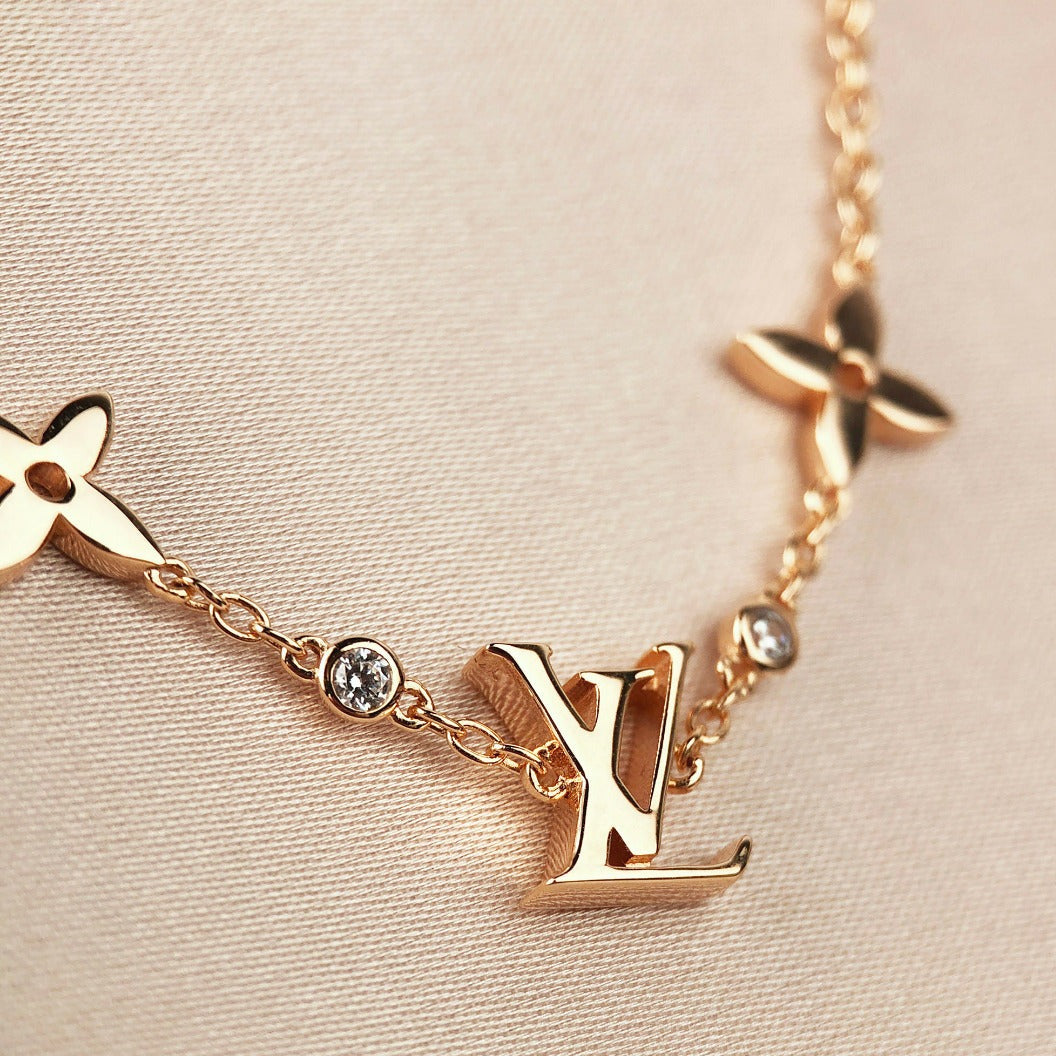 [Am jewelry]STAR AND SUN 7 MOTIFS GOLD BRACELET