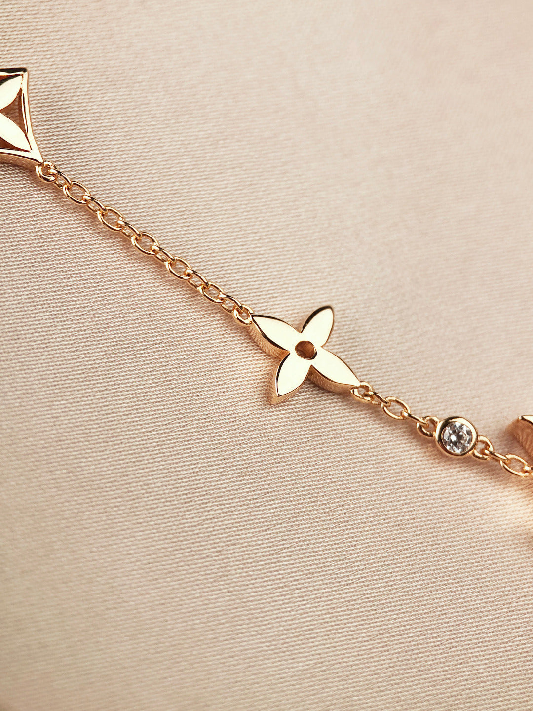 [Am jewelry]STAR AND SUN 7 MOTIFS GOLD BRACELET