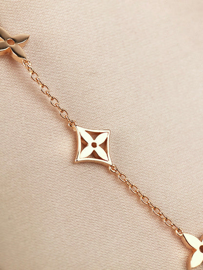 [Am jewelry]STAR AND SUN 7 MOTIFS GOLD BRACELET
