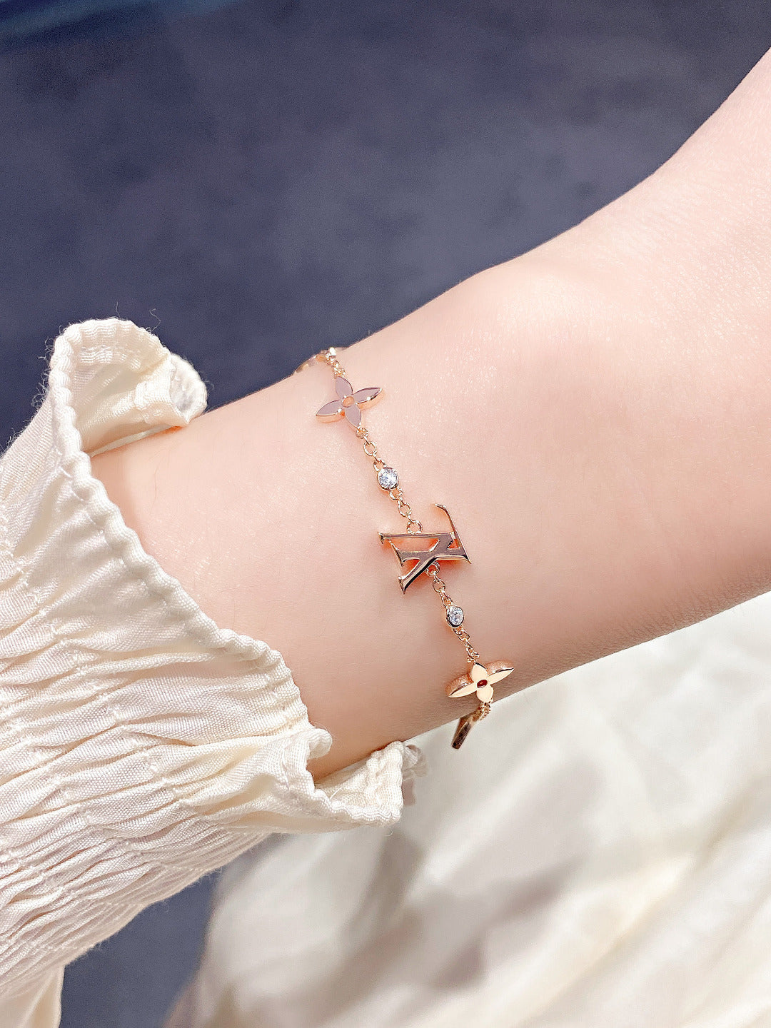 [Am jewelry]STAR AND SUN 7 MOTIFS GOLD BRACELET