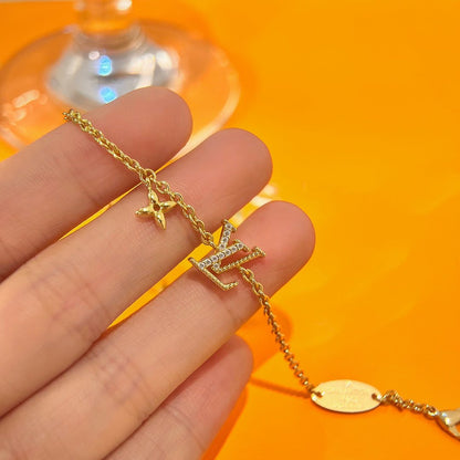 [Am jewelry]LOGO STAR MOTIF GOLD BRACELET