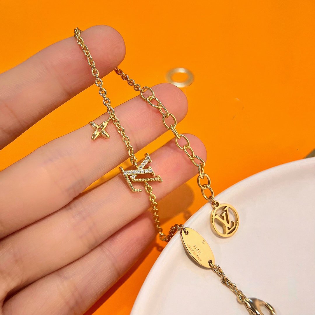 [Am jewelry]LOGO STAR MOTIF GOLD BRACELET