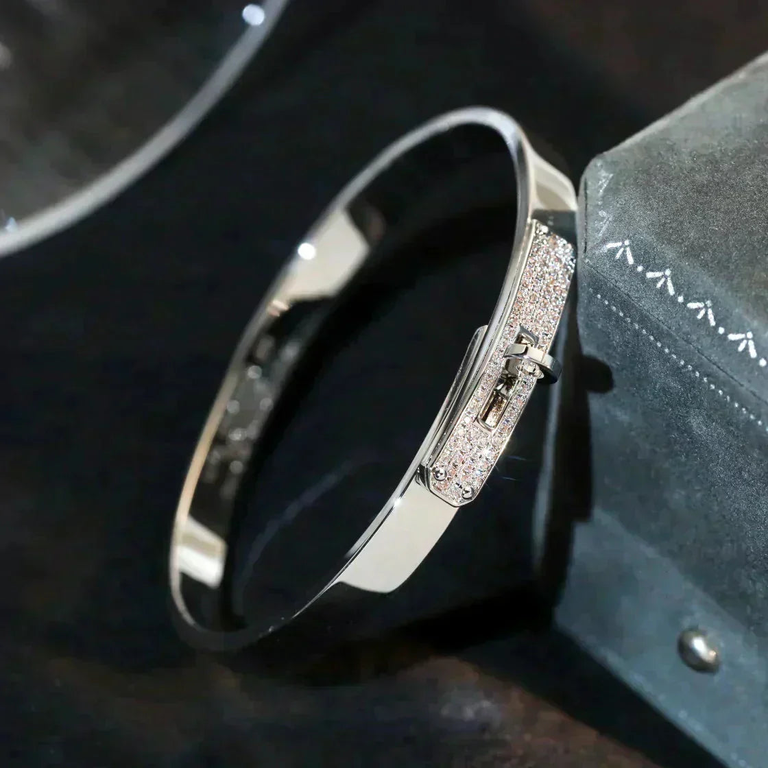 [Am jewelry]KELLY SILVER DIAMOND BRACELET