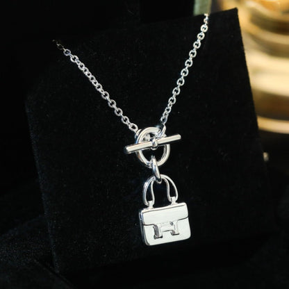 [Am jewelry]POP H PEDANT SILVER NECKLACE