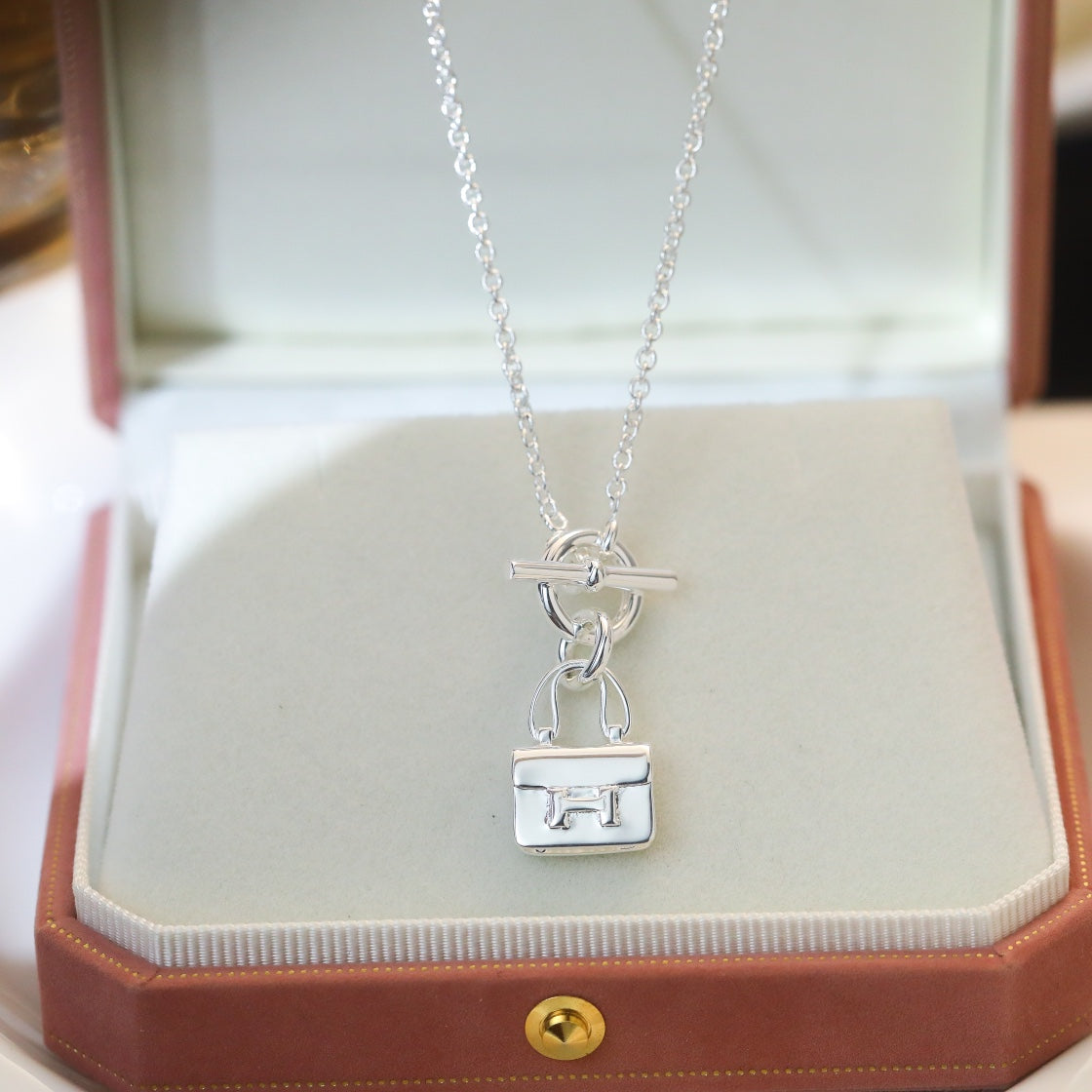 [Am jewelry]POP H PEDANT SILVER NECKLACE