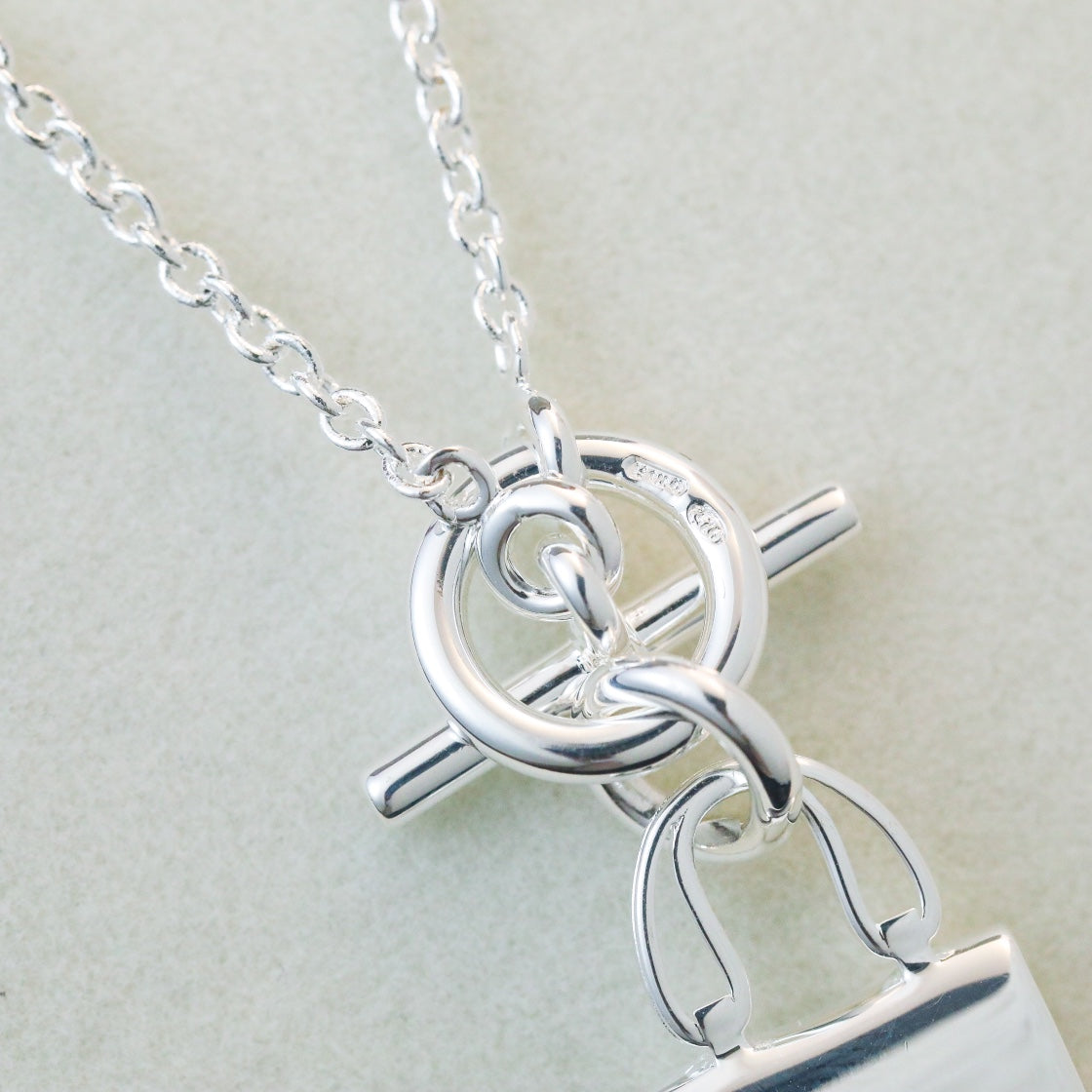 [Am jewelry]POP H PEDANT SILVER NECKLACE
