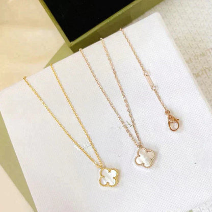 [Am jewelry]CLOVER MINI 9.5MM WHITE MOTHER-OF-PEARL NECKLACE