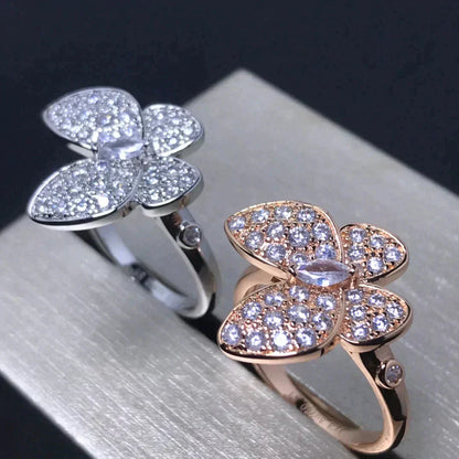[Am jewelry]BUTTERFLY PINK GOLD DIAMOND RING