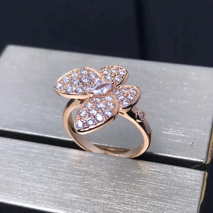 [Am jewelry]BUTTERFLY PINK GOLD DIAMOND RING