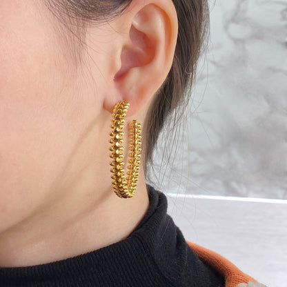 [Am jewelry]CLASH HOOP EARRINGS