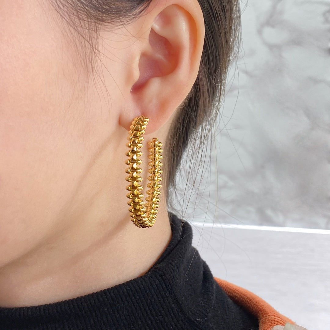 [Am jewelry]CLASH LARGE HOOP EARRINGS