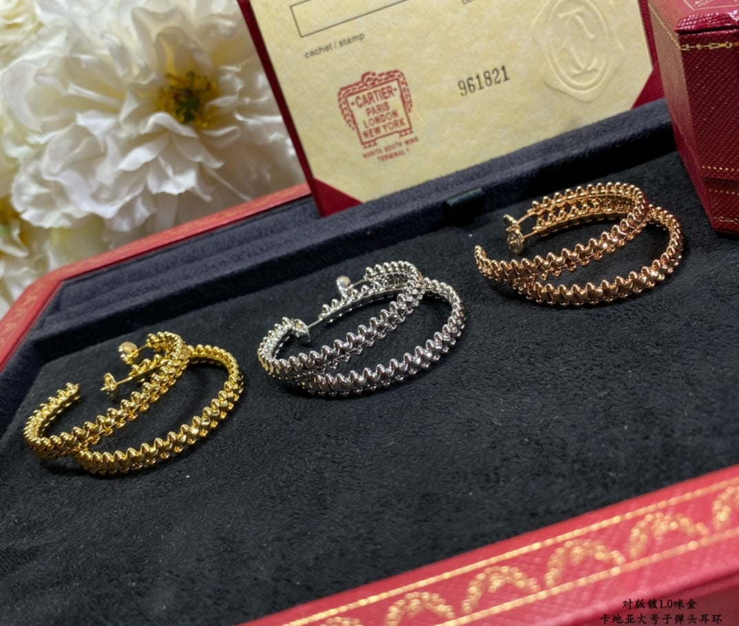 [Am jewelry]CLASH LARGE HOOP EARRINGS