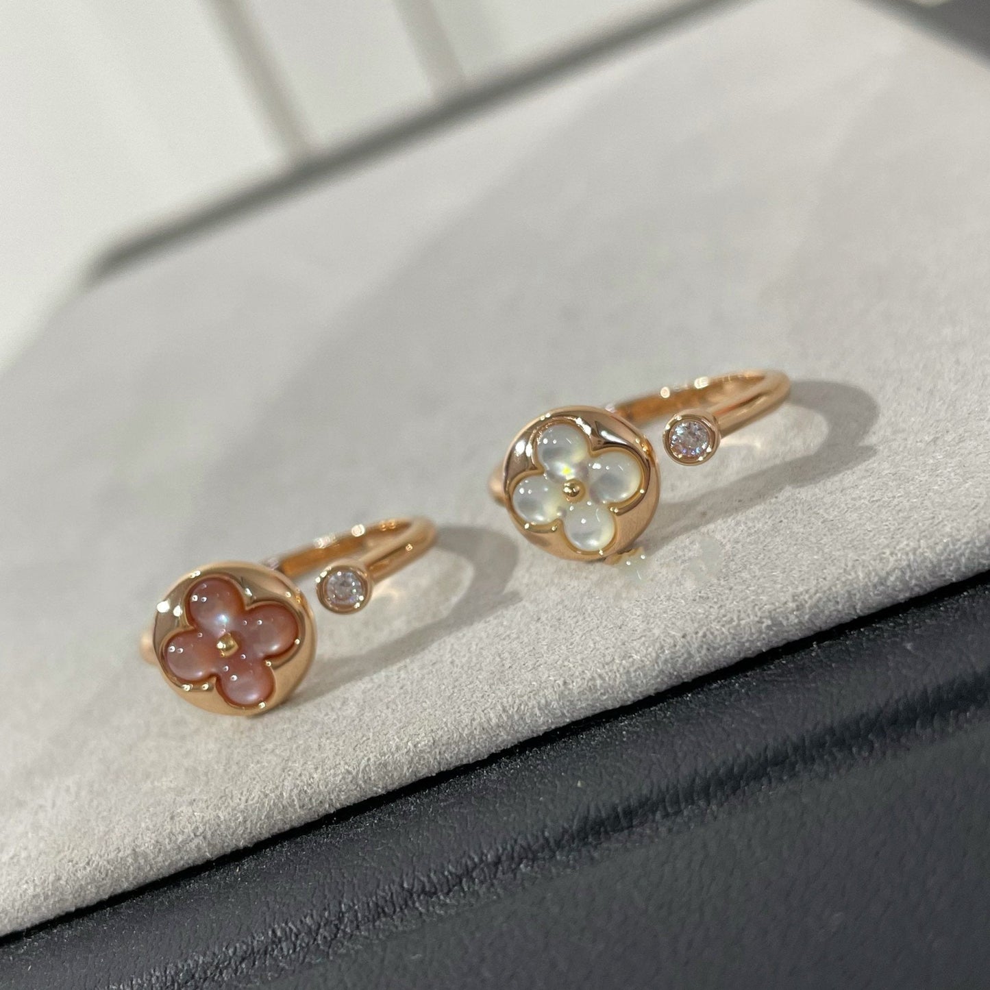 [Am jewelry]SUN 1 DIAMOND PINK MOP RING