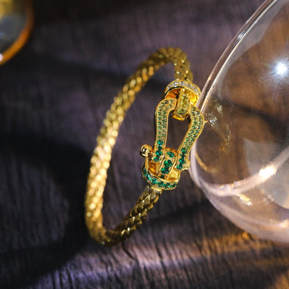 [Am jewelry]FORCE 10 GOLD GREEN DIAMOND PAVED