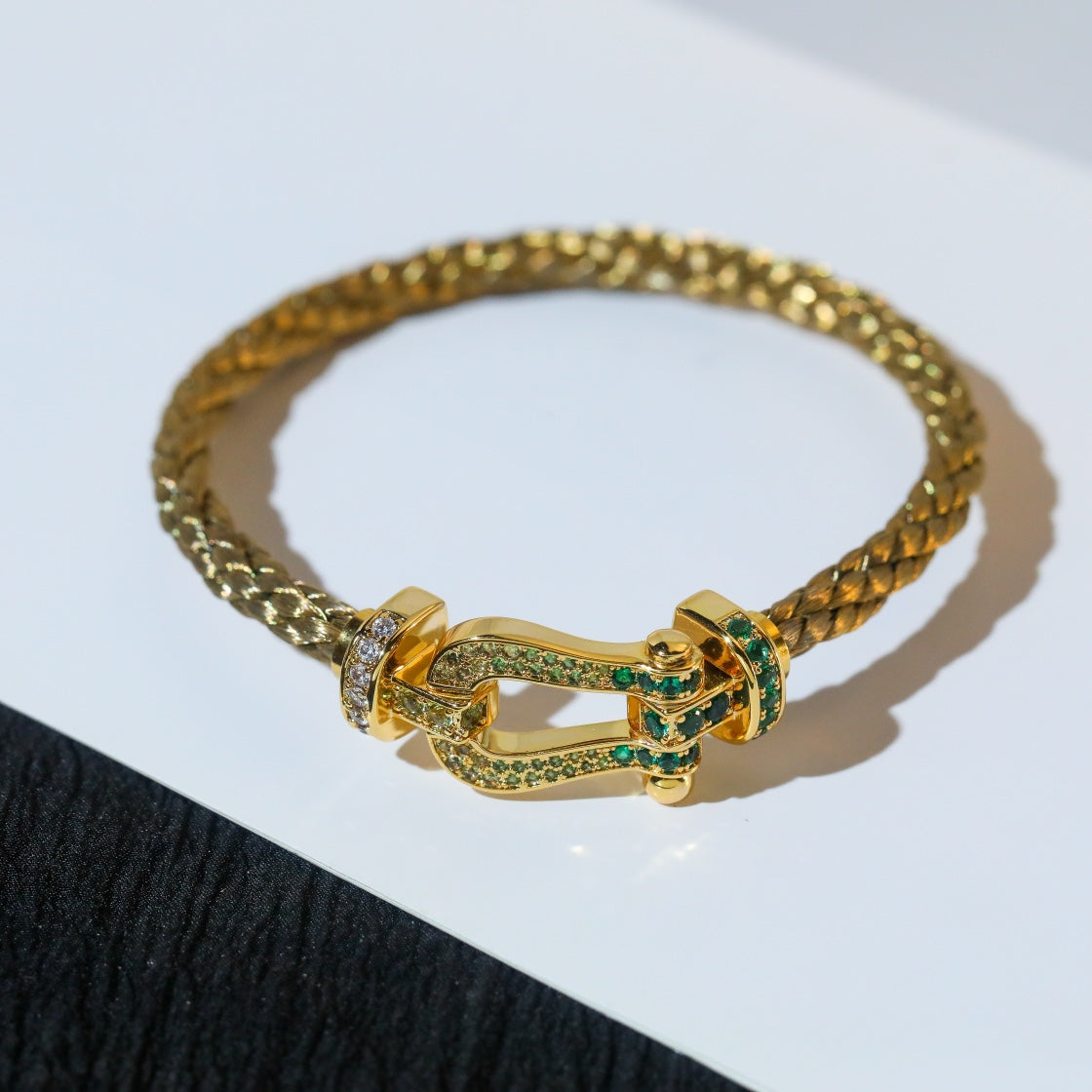 [Am jewelry]FORCE 10 GOLD GREEN DIAMOND PAVED