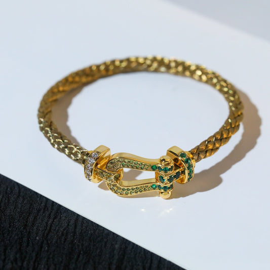 [Am jewelry]FORCE 10 GOLD GREEN DIAMOND PAVED