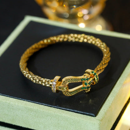 [Am jewelry]FORCE 10 GOLD GREEN DIAMOND PAVED