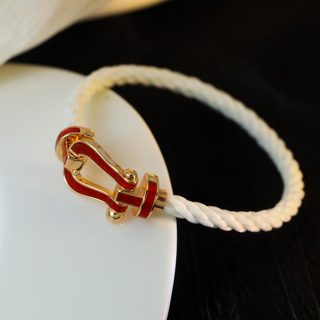 [Am jewelry]FORCE 10 WHITE TEXTILE DIAMOND PAVED