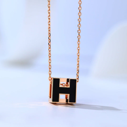 [Am jewelry]H CAGE PINK GOLD NECKLACE