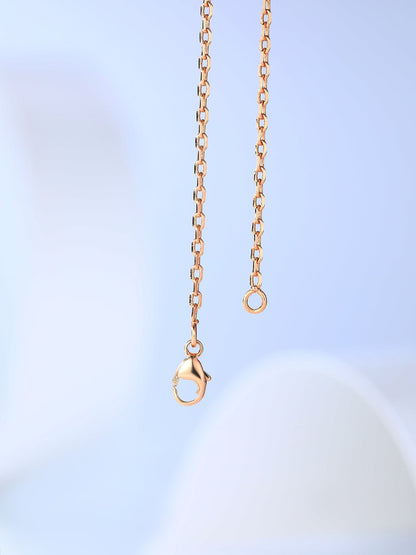 [Am jewelry]H CAGE PINK GOLD NECKLACE