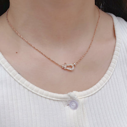 [Am jewelry]FORCE 10 PINK GOLD DIAMOND NECKLACE