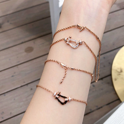 [Am jewelry]FORCE 10 PINK GOLD DIAMOND NECKLACE