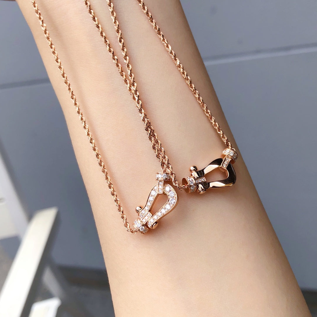 [Am jewelry]FORCE 10 PINK GOLD DIAMOND NECKLACE