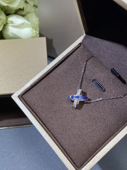 [Am jewelry]LIENS DIAMOND SILVER NECKLACE