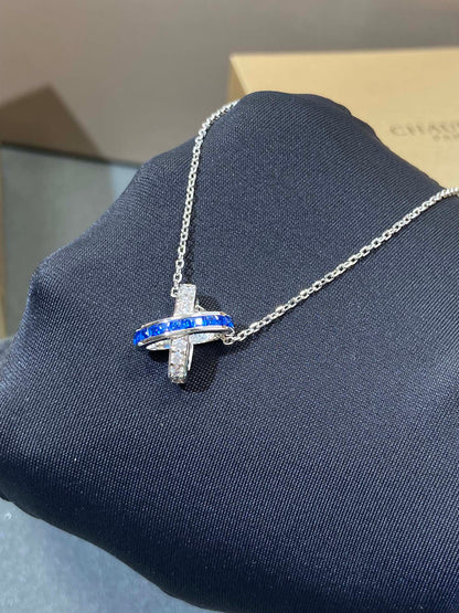 [Am jewelry]LIENS DIAMOND SILVER NECKLACE