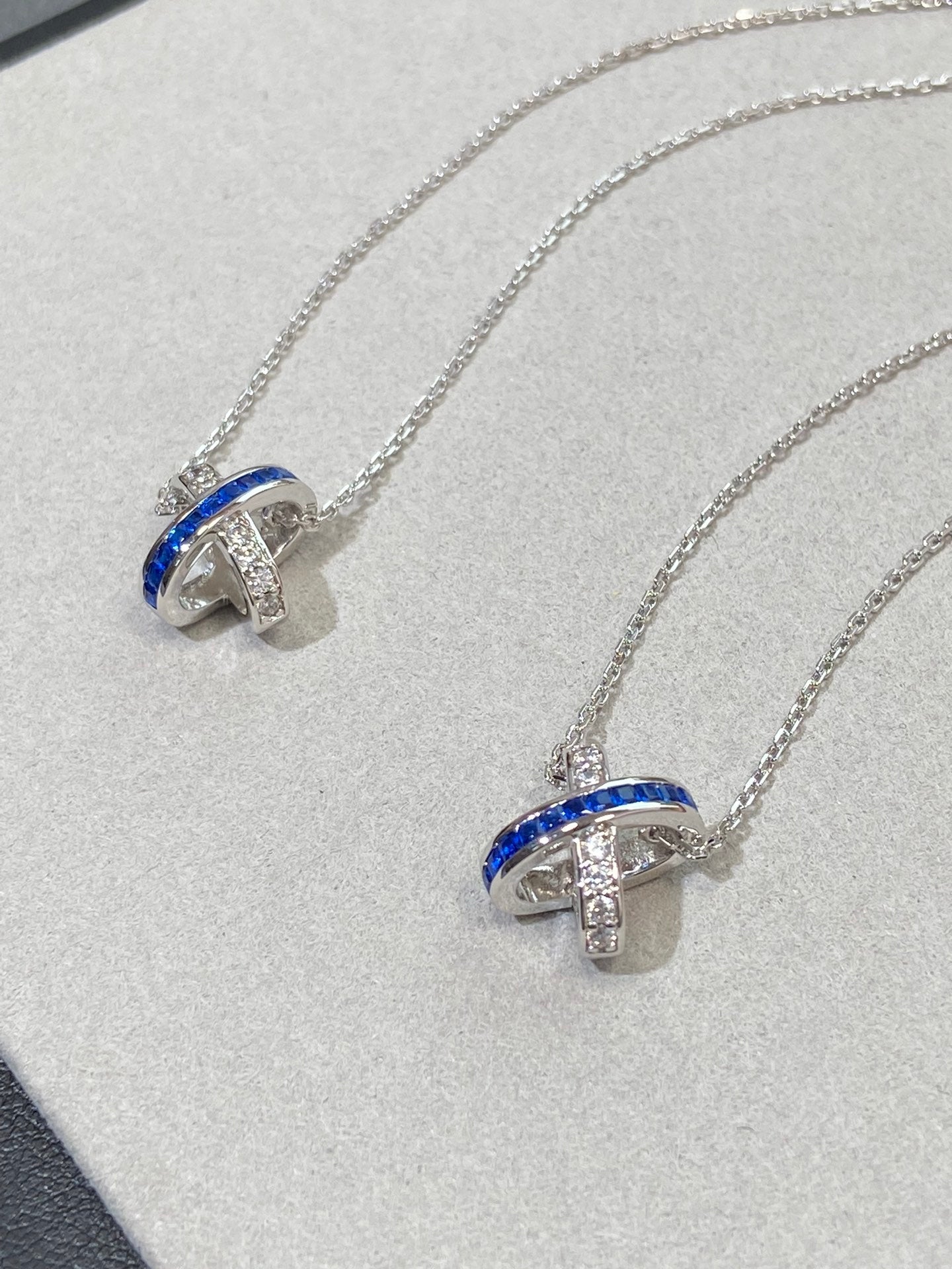 [Am jewelry]LIENS DIAMOND SILVER NECKLACE