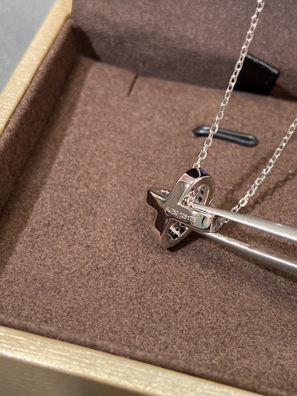 [Am jewelry]LIENS DIAMOND SILVER NECKLACE