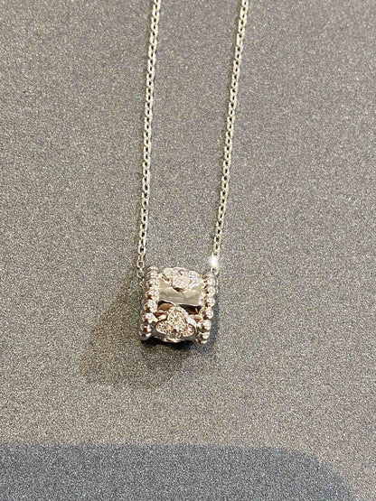 [Am jewelry]PERLEE PEDANT SIVLER DIAMOND NECKLACE