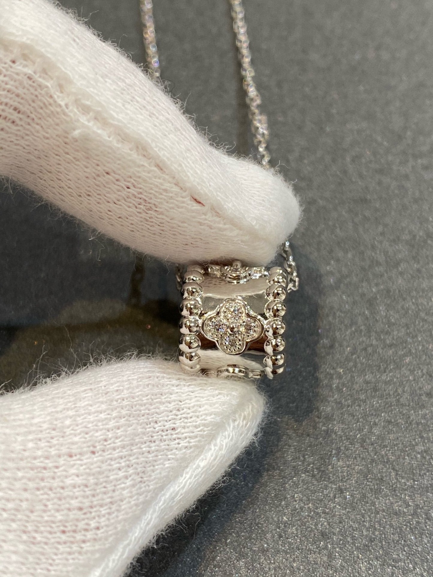 [Am jewelry]PERLEE PEDANT SIVLER DIAMOND NECKLACE