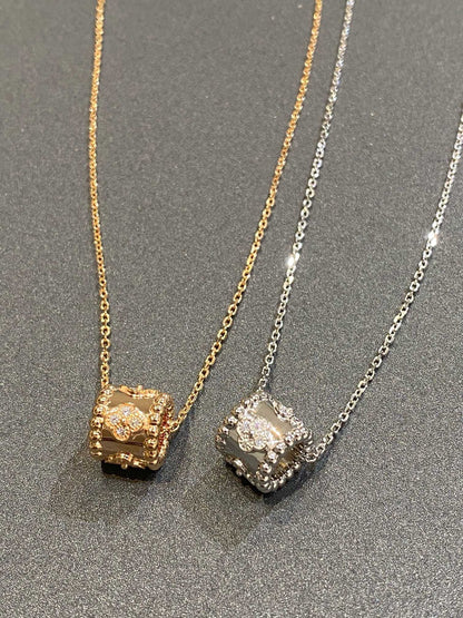 [Am jewelry]PERLEE PEDANT SIVLER DIAMOND NECKLACE