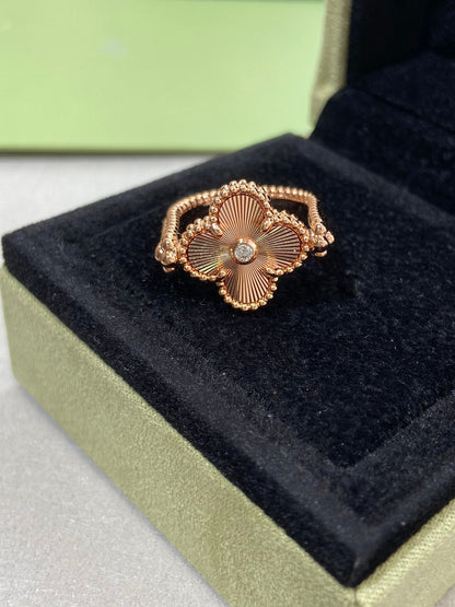[Am jewelry]CLOVER RIVERSIBLE ROSE GOLD RING