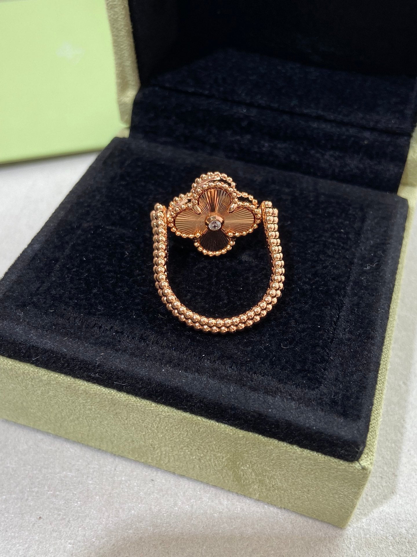[Am jewelry]CLOVER RIVERSIBLE PINK GOLD RING