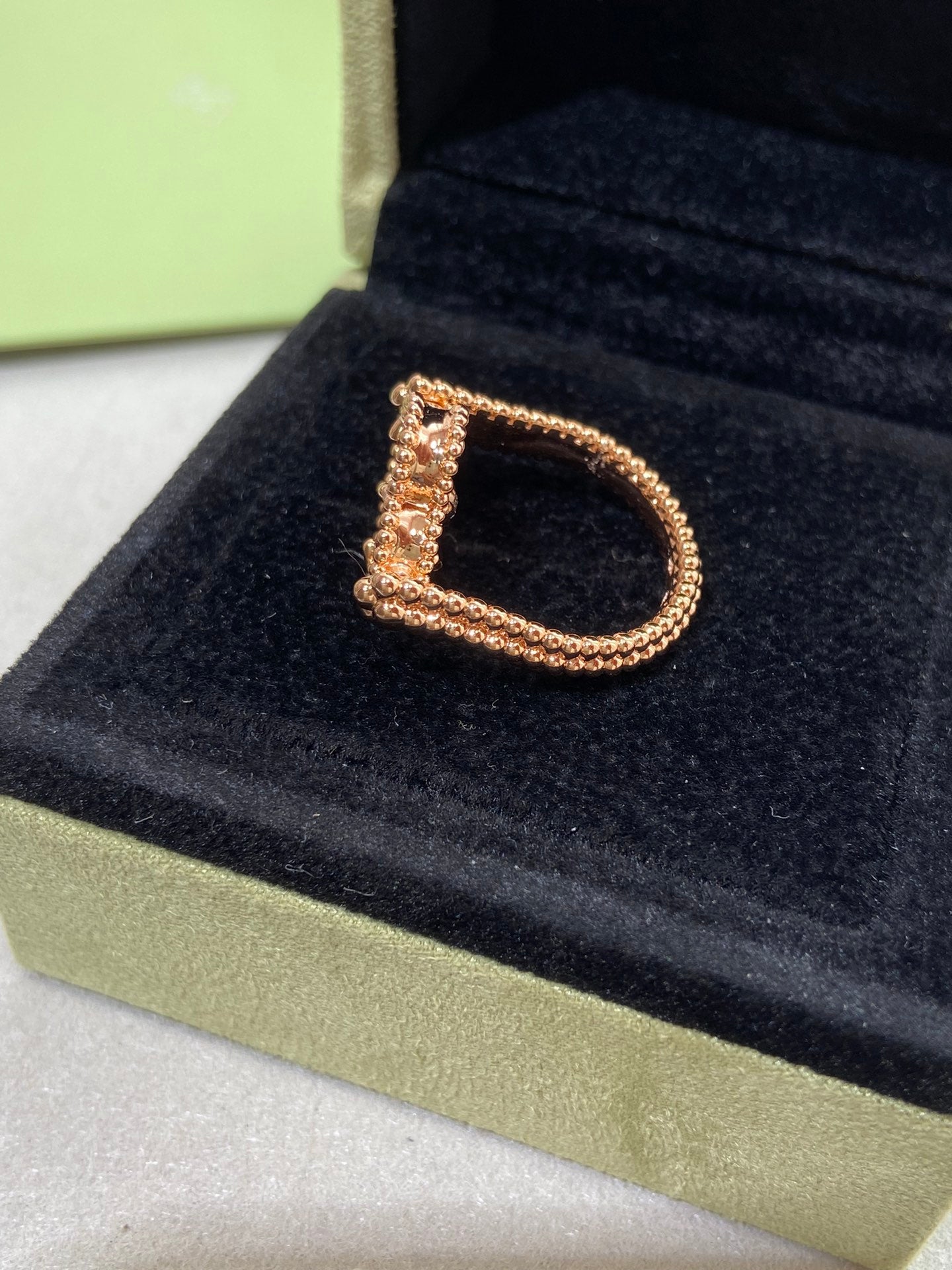 [Am jewelry]CLOVER RIVERSIBLE PINK GOLD RING