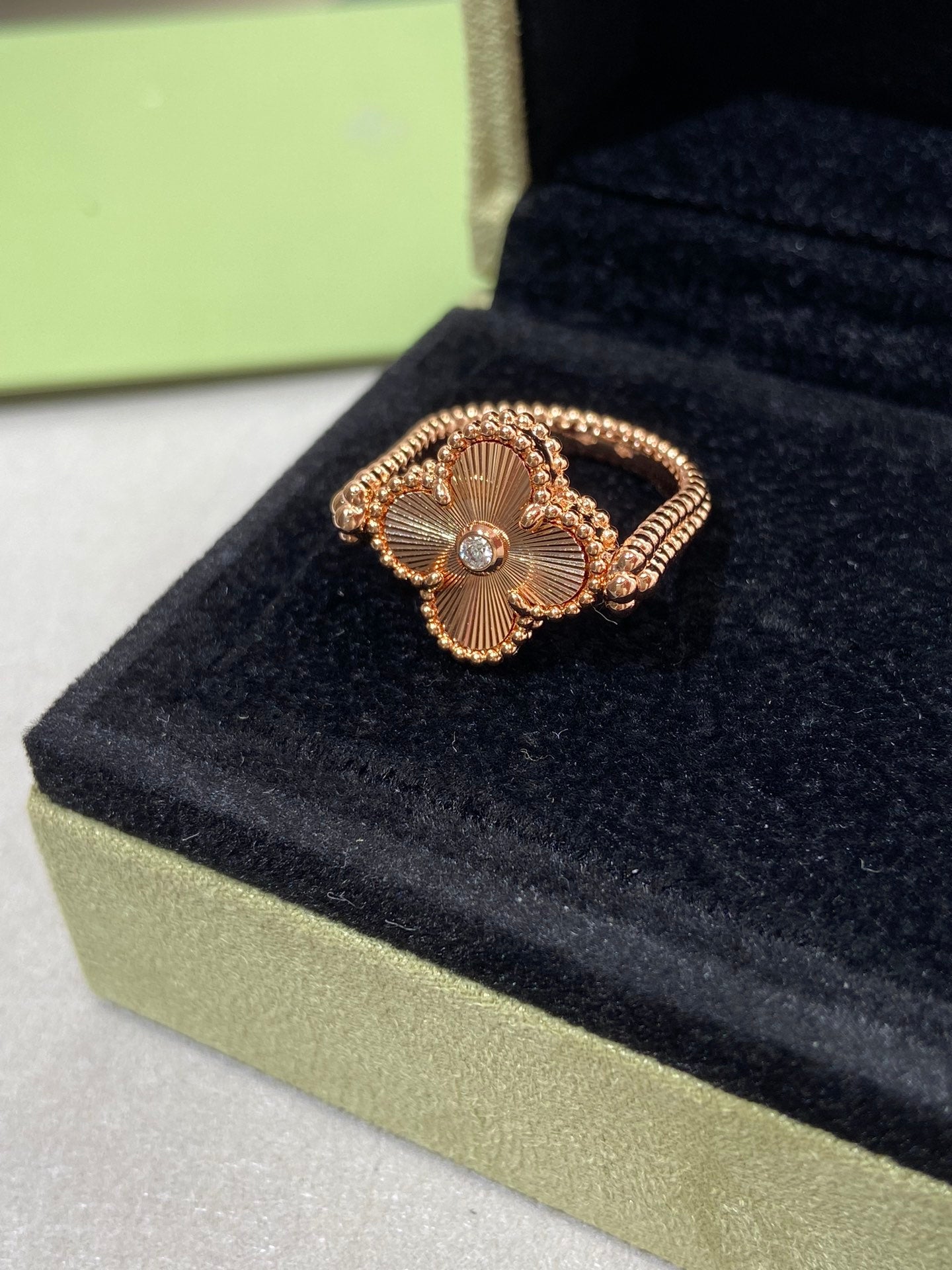 [Am jewelry]CLOVER RIVERSIBLE PINK GOLD RING