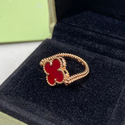 [Am jewelry]CLOVER RIVERSIBLE PINK GOLD RING