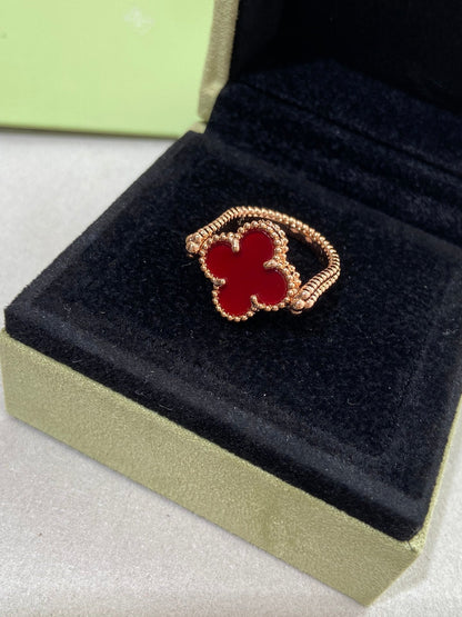 [Am jewelry]CLOVER RIVERSIBLE ROSE GOLD RING